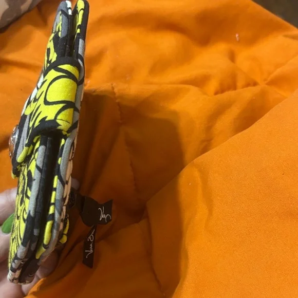 Vera Bradley Yellow, White, Black & Gray Floral Quilted Wallet - Picture 7 of 7